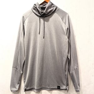 UNDER ARMOUR men's gray funnel neck pull-over sweatshirt